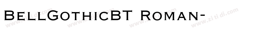BellGothicBT Roman字体转换